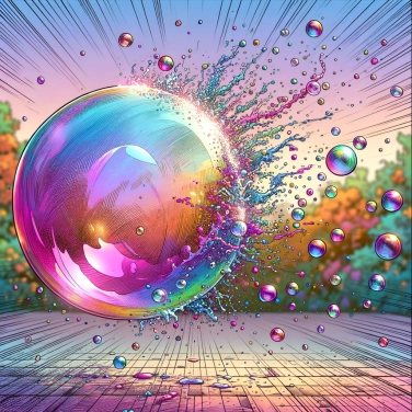 Explain why a soap bubble bursts?