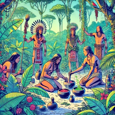 Explain why Amazonian tribes use specific plants for rituals?