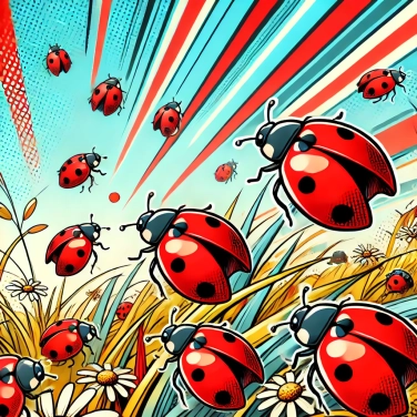 Explain why are ladybugs often red in color?