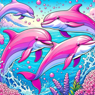 Explain why are pink dolphins pink?