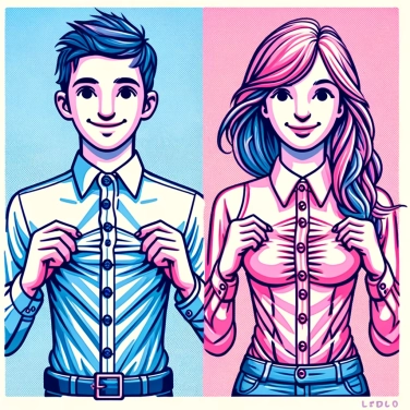 Explain why are the buttoning of clothes different for each gender?