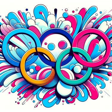 Explain why are there Olympic rings at the Olympics?