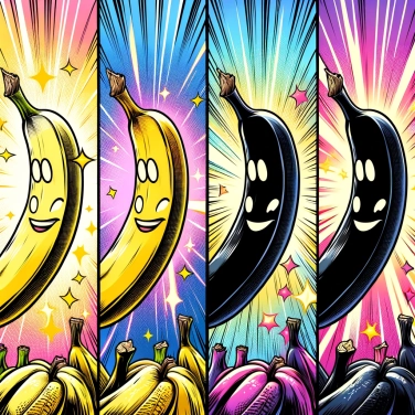 Explain why bananas turn black as they age?