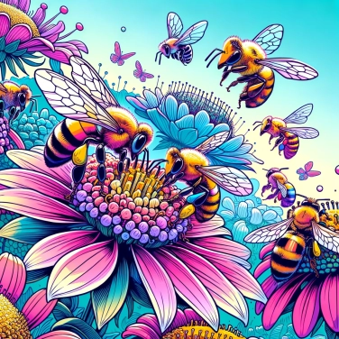 Explain why bees are essential for the pollination of plants?