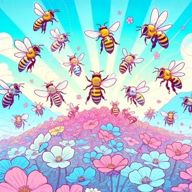 Explain why bees dance to communicate the location of food sources.