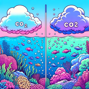 Explain why carbon dioxide is responsible for ocean acidification.