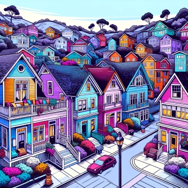 Explain why coastal cities have such vibrant house colors?