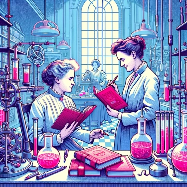 Explain why did Marie Curie use red notebooks for her research?