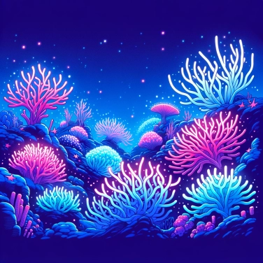 Explain why do corals emit fluorescent light at night?