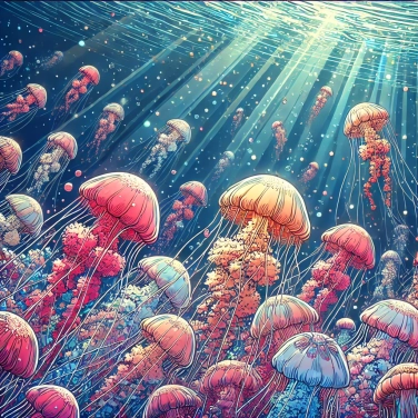 Explain why do jellyfish gather in sometimes massive swarms?