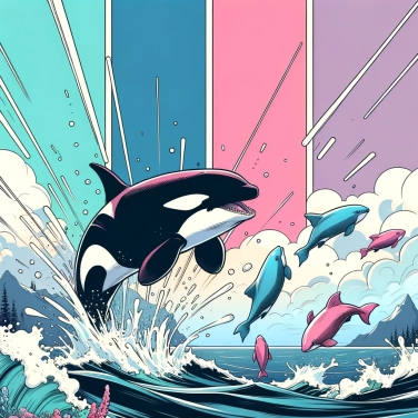 Explain why do killer whales hit fish with their tail?