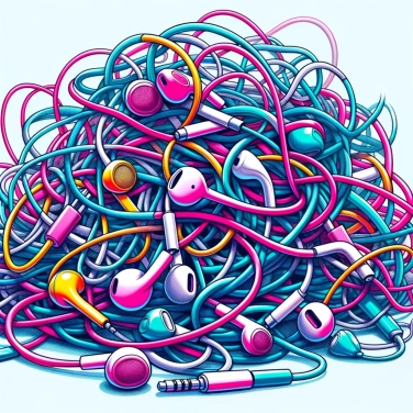 Explain why do our headphones tangle so easily?