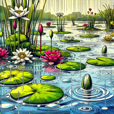 Explain why do some aquatic plants float on the surface of the water?