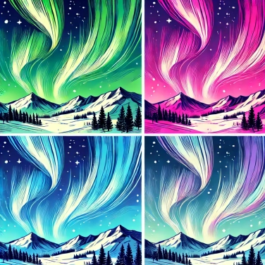 Explain why do the northern lights have different colors?