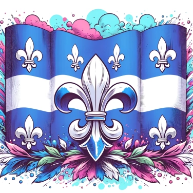 Explain why does the flag of Quebec have fleur-de-lis?