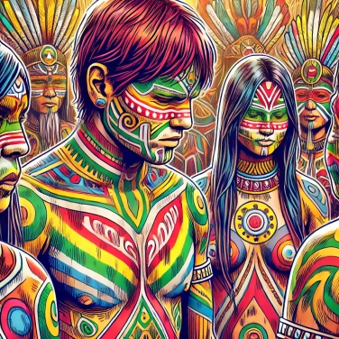 Explain why indigenous tribes used body paintings during rituals.