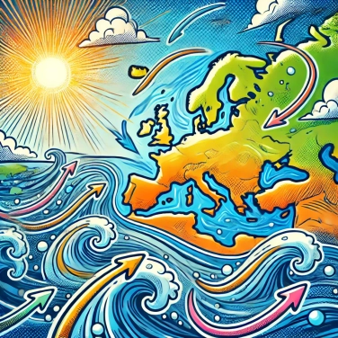 Explain why is the Gulf Stream current crucial for the European climate?