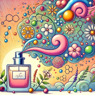 Explain why molecular ingredients in perfumes create unique scents?