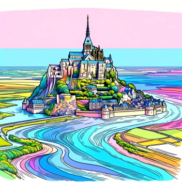 Explain why Mont Saint-Michel is surrounded by water?