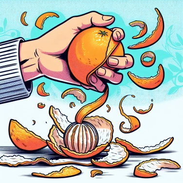 Explain why orange peels leave a lingering scent on your fingers?