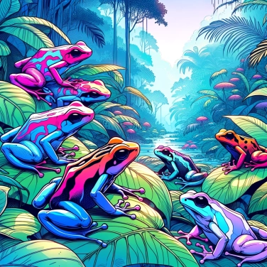 Explain why poison dart frogs are so brightly colored?