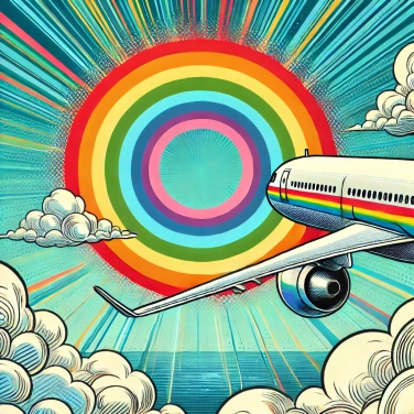 Explain why rainbows can sometimes appear as complete circles from an airplane?