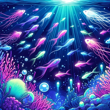 Explain why some fish can produce light in the depths of the ocean?