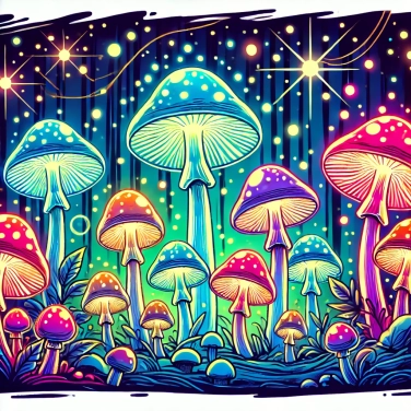 Explain why some mushrooms glow in the dark at night?