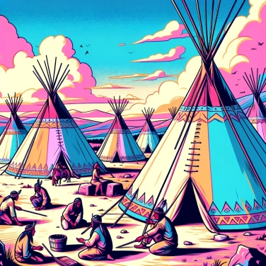 Explain why some Native American peoples practiced the construction of nomadic tipis?