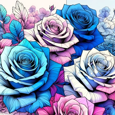 Explain why some roses have blue petals naturally.