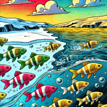 Explain why some species of fish migrate to warmer waters in winter.