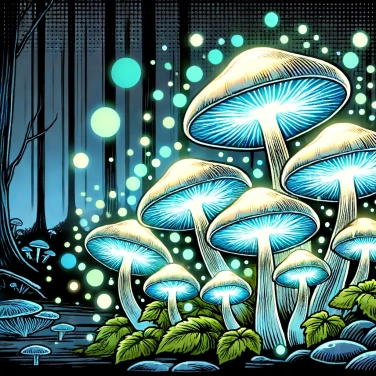 Explain why some species of mushrooms are bioluminescent.