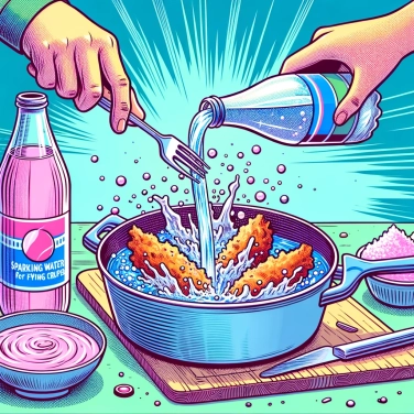 Explain why sparkling water can make the batter crispier?