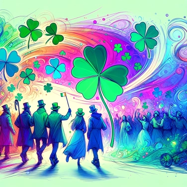 Explain why St. Patrick's Day is associated with the four-leaf clover in Ireland.