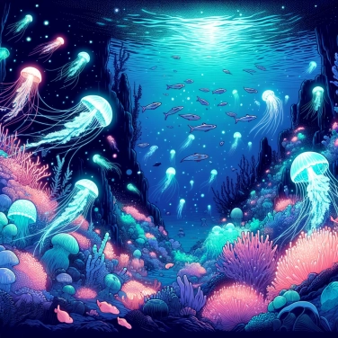 Explain why the deep sea abysses harbor bioluminescent animals?