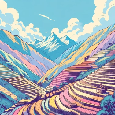 Explain why the Incas used stepped agricultural terraces to cultivate their lands.