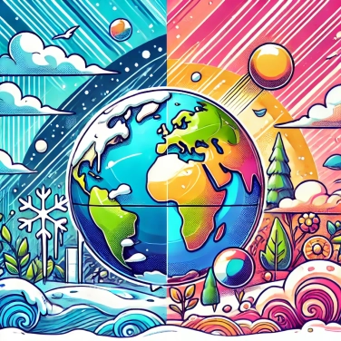 Explain why the northern and southern hemispheres have different climates?