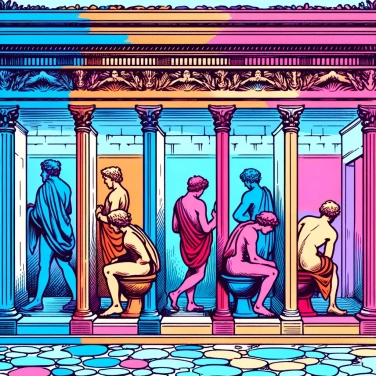 Explain why the Romans used sophisticated public toilets?