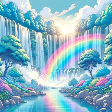 Explain why waterfalls sometimes create rainbows?